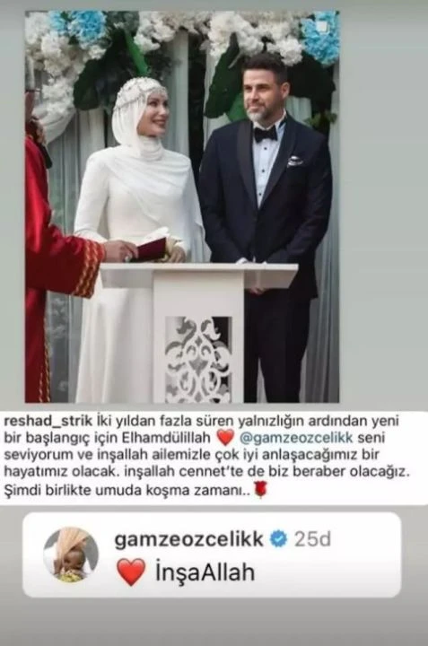 Gamze Özçelik'in eşi Reshad Strik'ten dikkat çeken paylaşım! Cevapsız kalmadı - 1. Resim