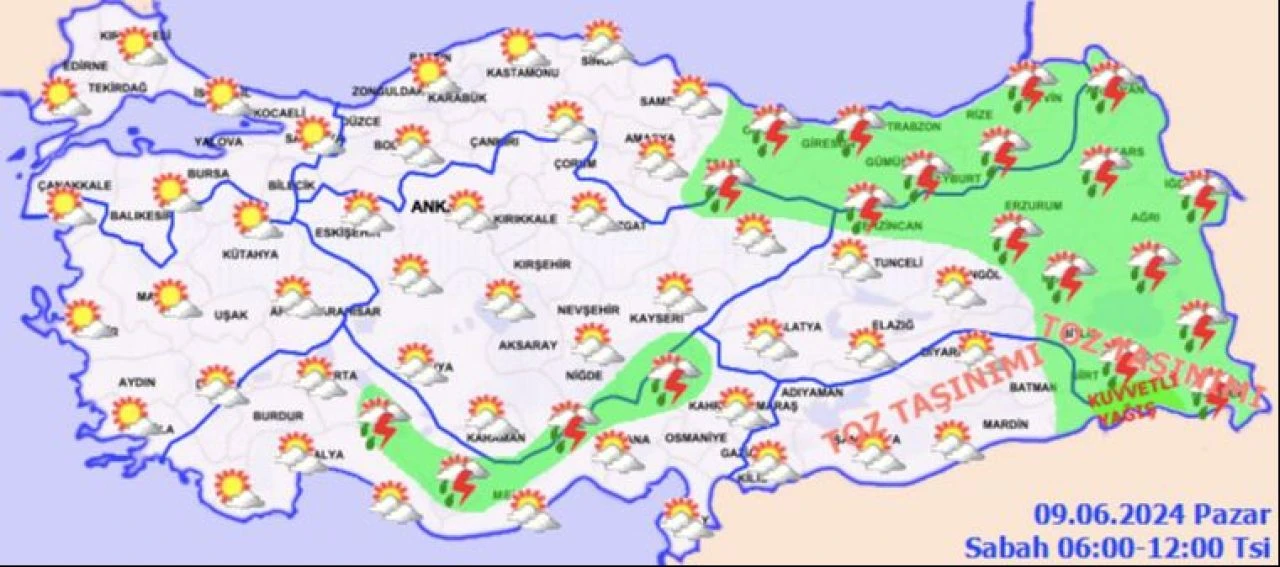 Meteoroloji 13 ili uyardı: La Nina etkisi başladı! 9 Haziran il il hava durumu