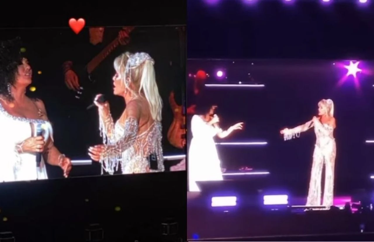 Ajda Pekkan'dan Işın Karaca'ya 'Sus' uyarısı! Mikrofonunu aşağı indirdi - 1. Resim