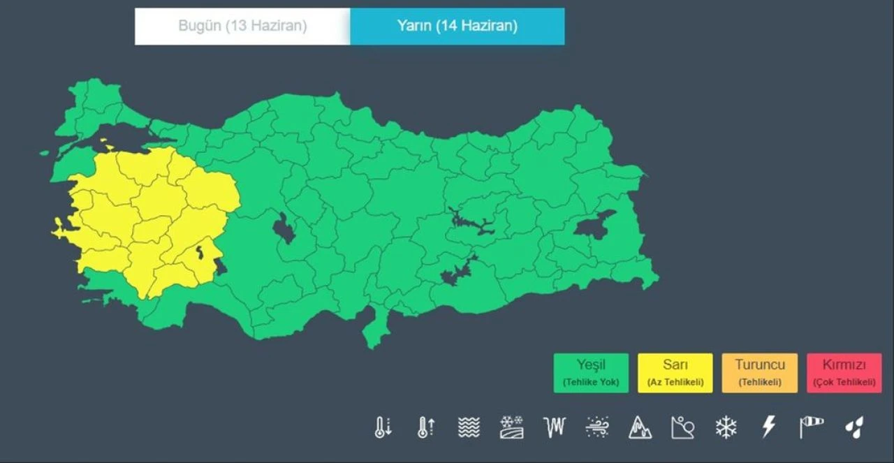 MGM'den haziran ayında 13 kente fırtına uyarısı! Sarı kodlu alarm verildi - 1. Resim