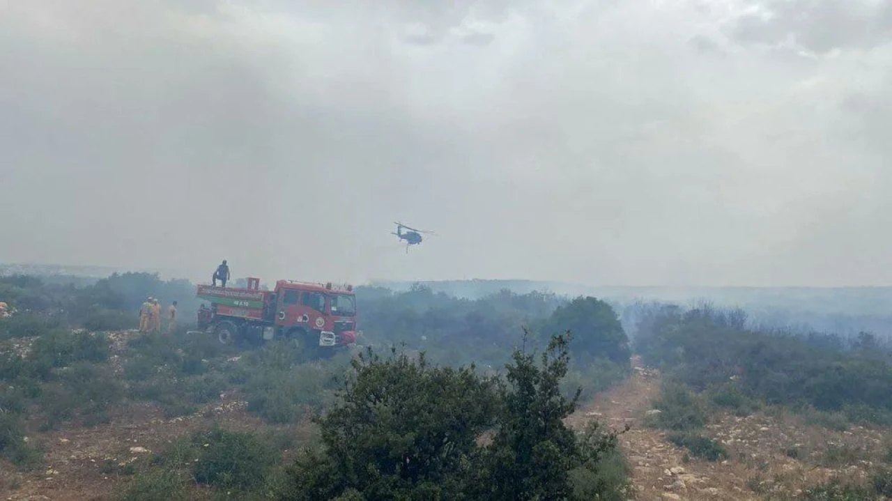 Didim'de orman yangınına müdahale eden uçak Bafa Gölü'ne düştü! Batma anı kameraya yansıdı - 1. Resim