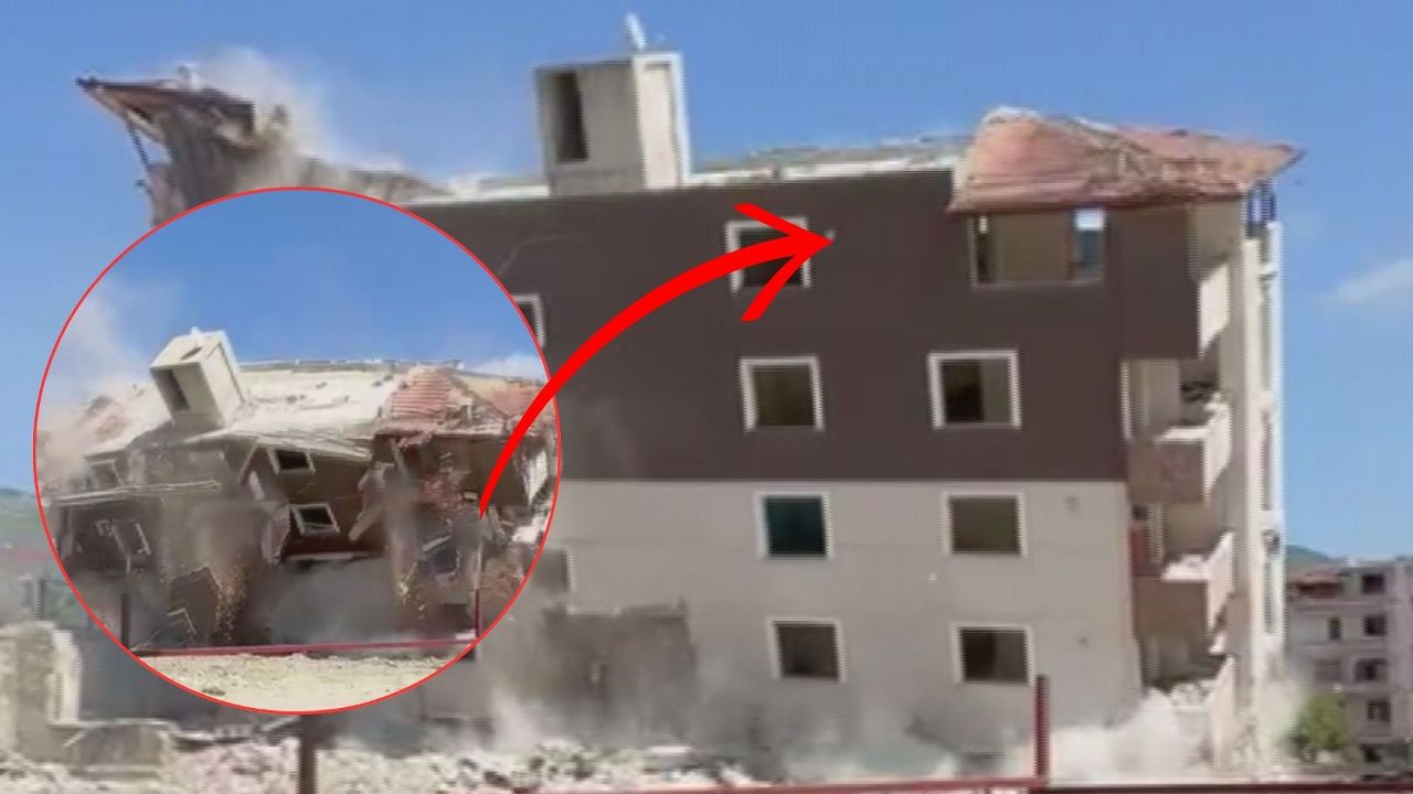 Hatay'da depremi aratmayan yıkım: 6 katlı bina yerle bir oldu! O anlar kameralara yansıdı - Gündem