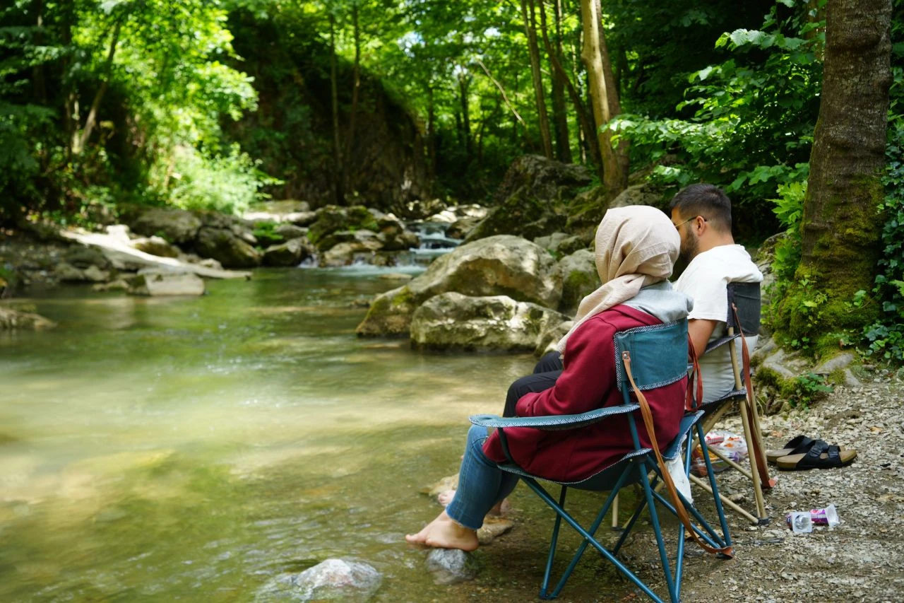 İstanbul'un yanı başındaki eşsiz manzara! Bayram tatili için akın ettiler