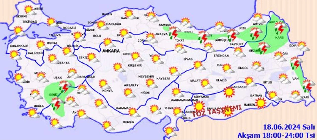 Meteoroloji, 18 Haziran hava durumu raporunu yayımladı... Güneş yakıyor ama yağmura dikkat!  - 3. Resim