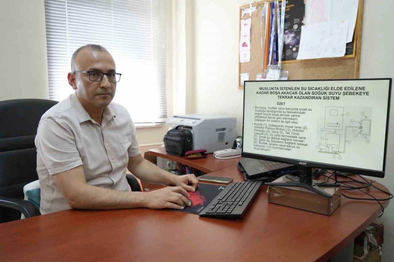 Sıcak su beklerken boşa akan suya son veren buluşun patenti alındı - 1. Resim