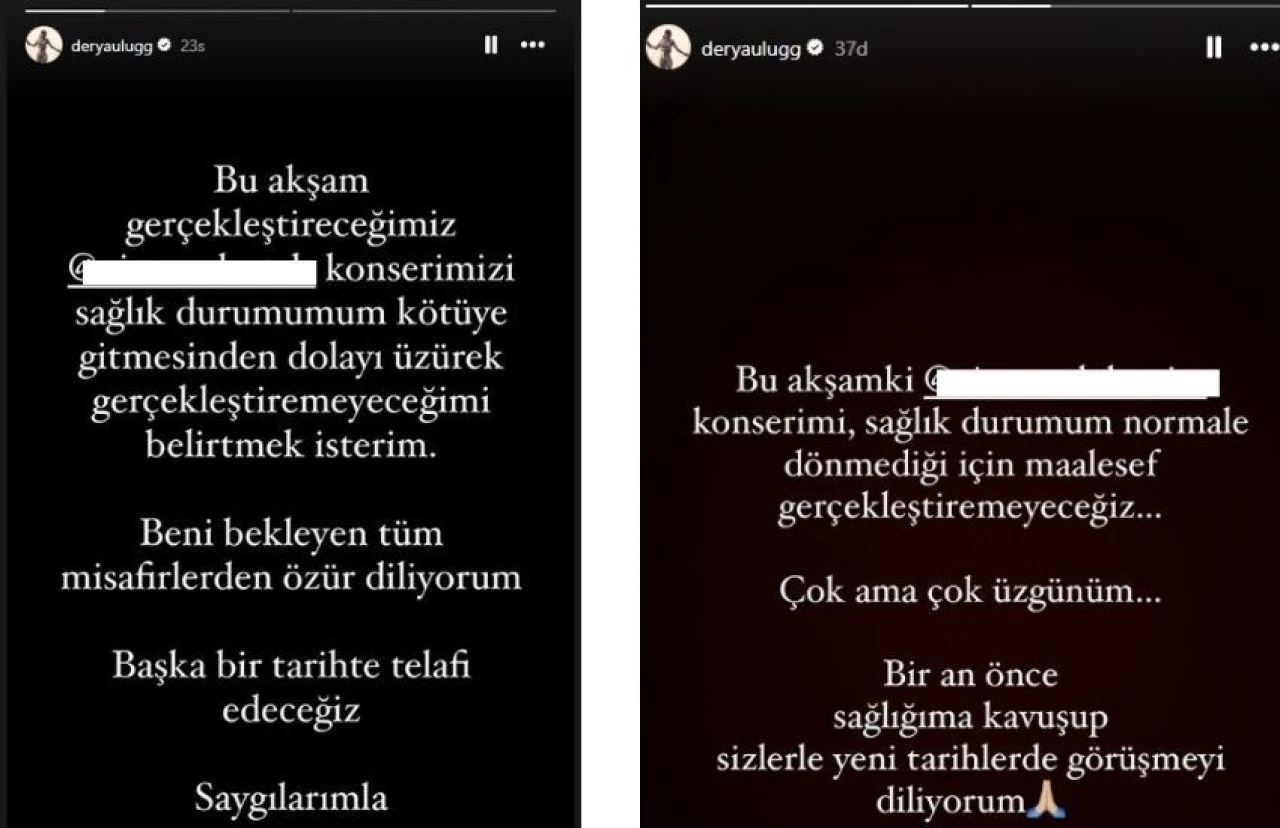 Hastaneye kaldırılan Derya Uluğ, konserlerini iptal etti - 2. Resim