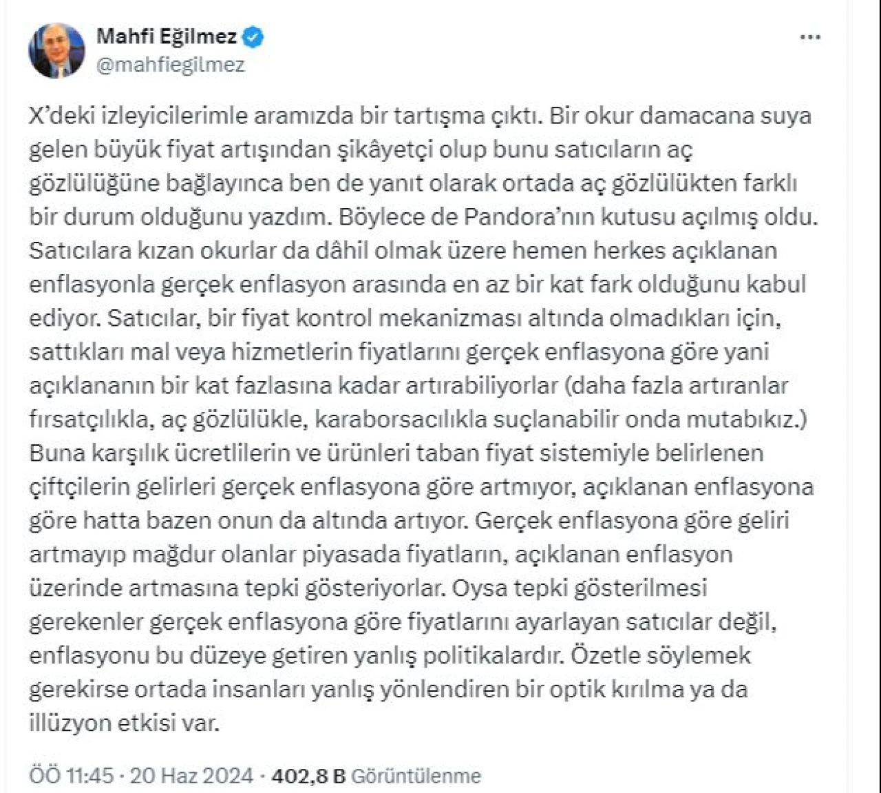 Sosyal medyada damacana su tartışması çıktı! Mahfi Eğilmez ile kullanıcı arasında 'damacanaya zam' atışması - 3. Resim