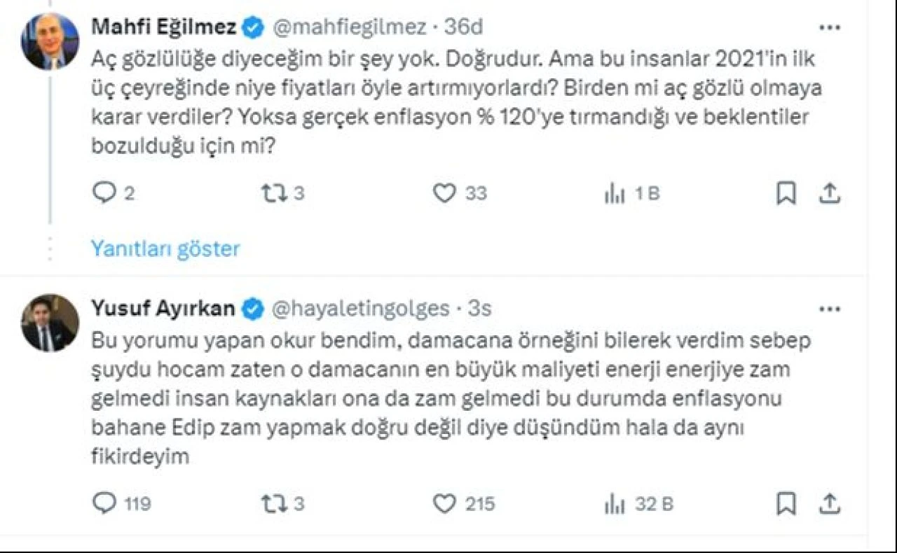Sosyal medyada damacana su tartışması çıktı! Mahfi Eğilmez ile kullanıcı arasında 'damacanaya zam' atışması - 2. Resim