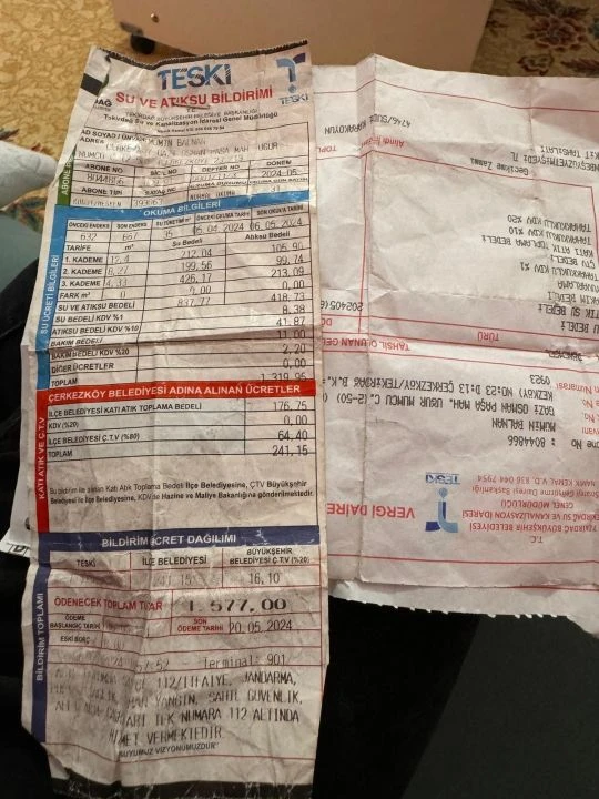 Emekli vatandaşa 2 bin 564 TL şoku! Evine gelen su faturasını görünce tepki gösterdi