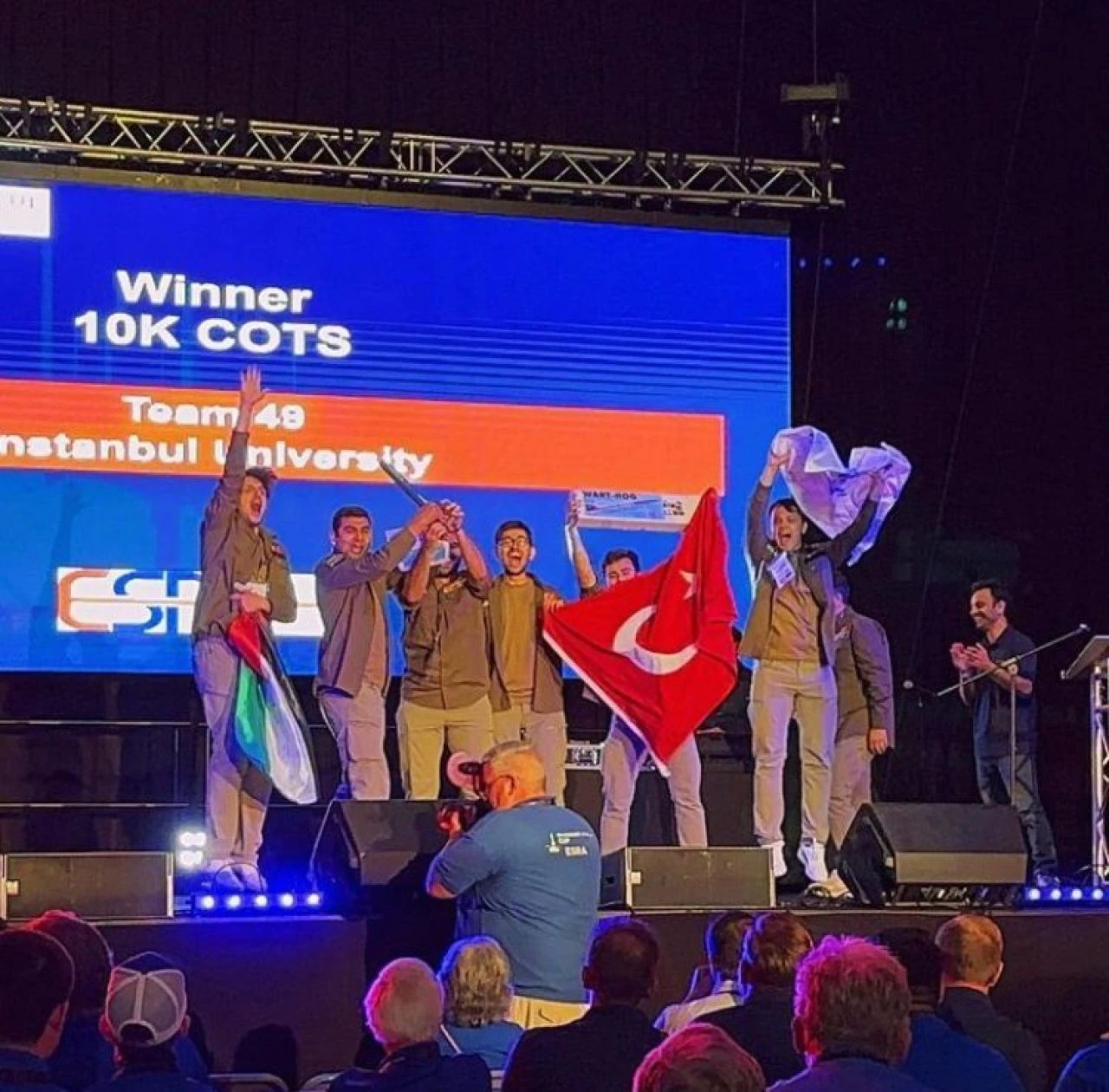 Roket yarışmasında kazanan Türkiye! Sahnede Filistin mesajı verildi