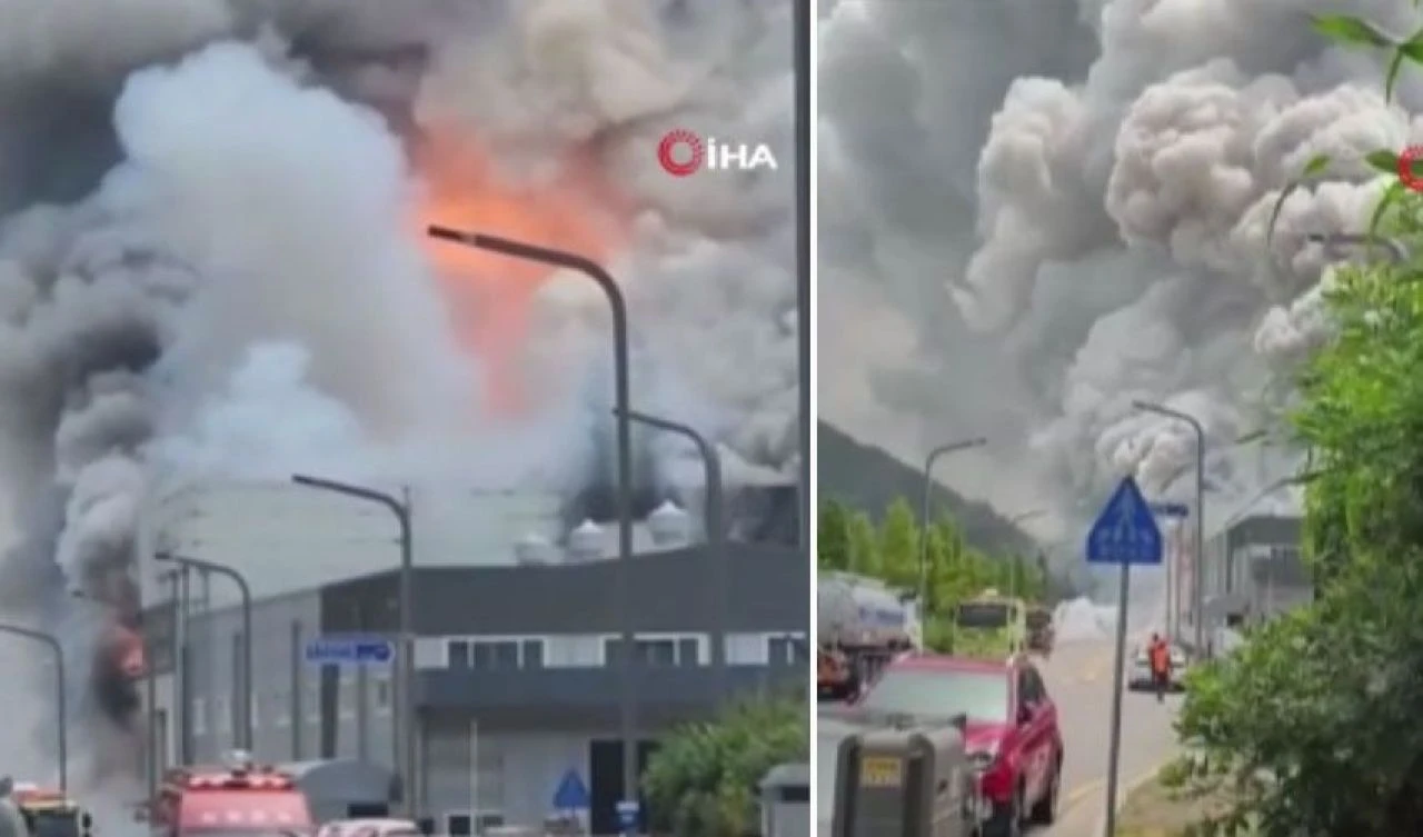 Fabrikada 35 binden fazla pil patladı, yangın çıktı: Ölü ve yaralılar var - 1. Resim