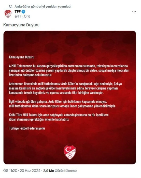 Montella ile kriz iddialarına cevap geldi: 'TFF istedi, Arda Güler paylaştı!'