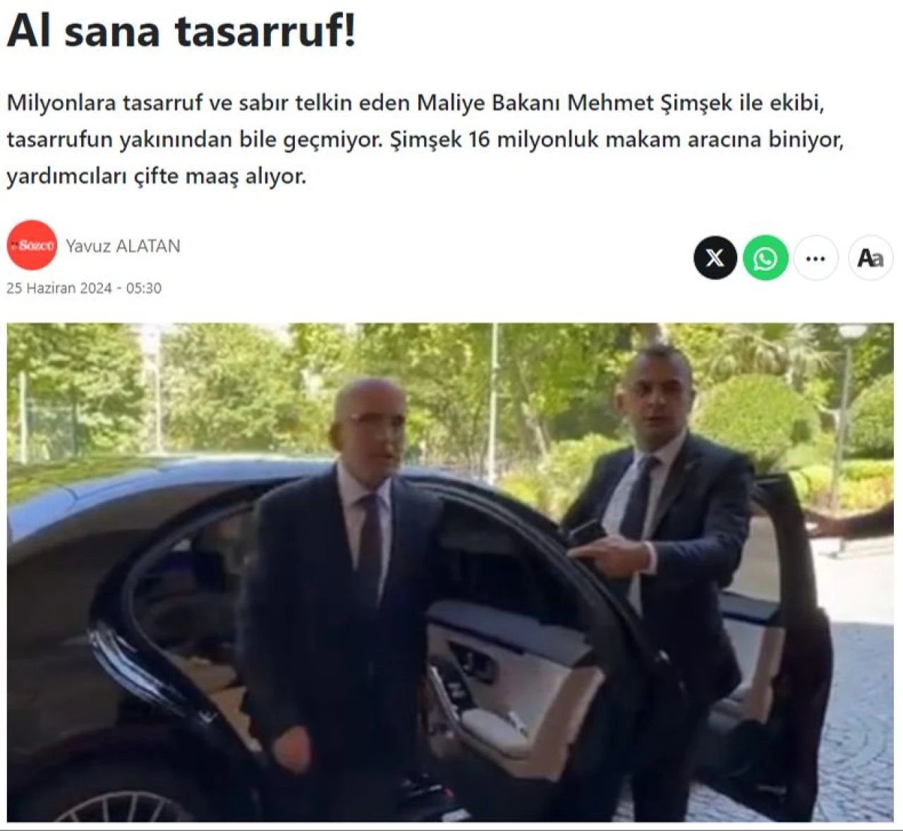 Bakan Şimşek'ten Sözcü'ye makam aracı yanıtı! 'Onları memnun etmek için bisiklete binerim'