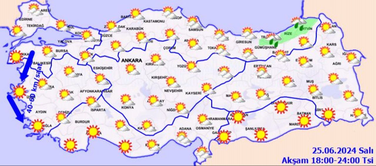 Meteoroloji 25 Haziran hava durumu tahminlerini yayımladı! Sıcakla imtihana devam - 4. Resim