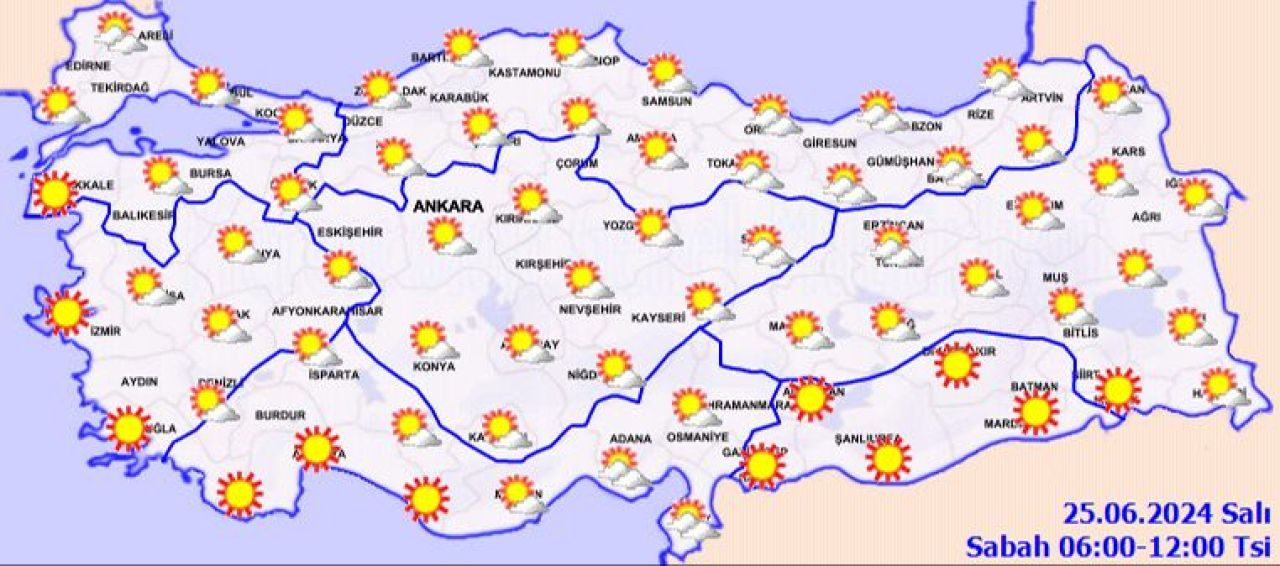 Meteoroloji 25 Haziran hava durumu tahminlerini yayımladı! Sıcakla imtihana devam - 2. Resim