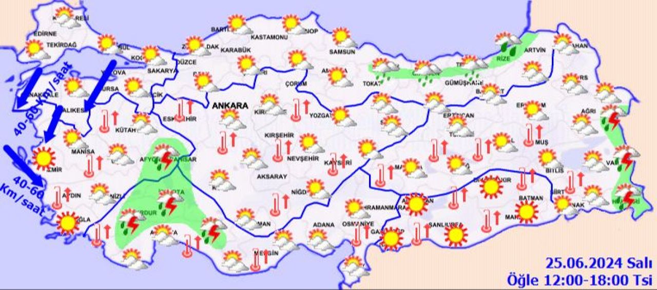 Meteoroloji 25 Haziran hava durumu tahminlerini yayımladı! Sıcakla imtihana devam - 3. Resim