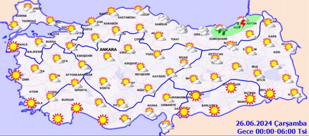 Meteoroloji 25 Haziran hava durumu tahminlerini yayımladı! Sıcakla imtihana devam - 5. Resim