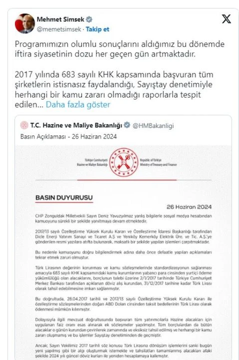 Bakan Şimşek ’İftira siyaseti’ne sitem etti! Çarpıtma siyasetinin yeri yok dedi - 1. Resim
