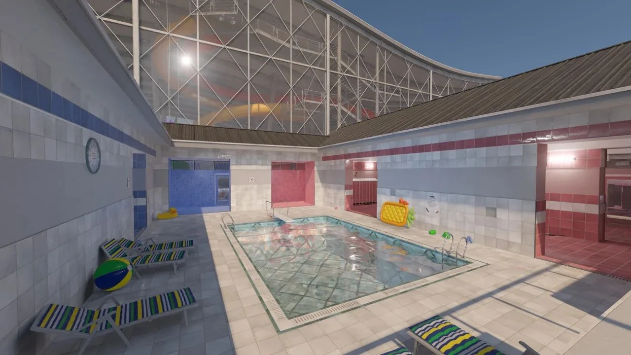 CS2'ye eklenen Pool Day haritasında, tüm haritayı CS 1.6'ya çeviren easter egg için dolaptaki şalteri indirmek gerekiyor - 1. Resim