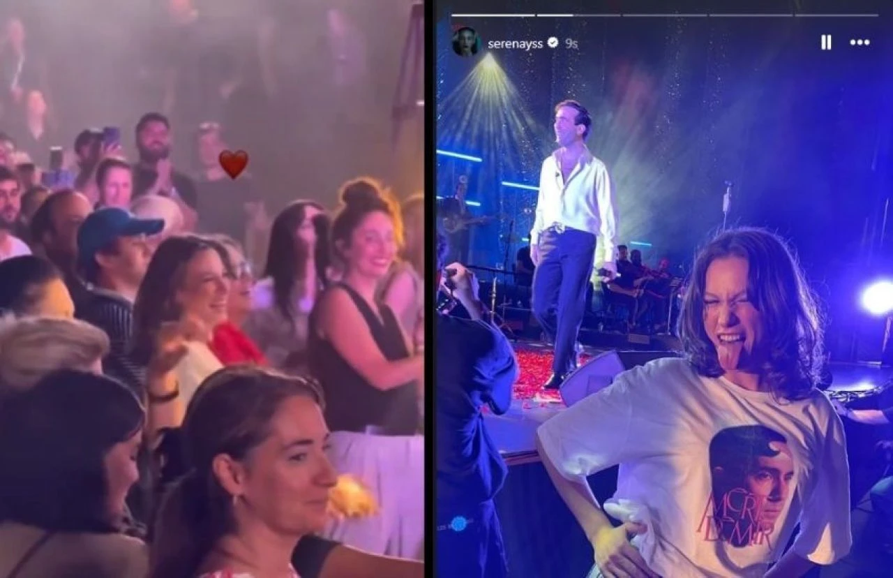 Serenay Sarıkaya, sevgilisi Mert Demir konserinde kayınvalidesiyle tanıştı