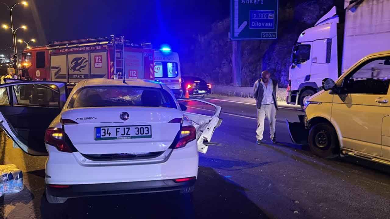 Anadolu Otoyolu&#039;nda zincirleme trafik kazası: 5 yaralı