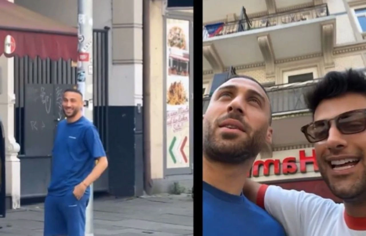 Reynmen Almanya sokaklarında Cenk Tosun ile karşılaştı! Diyaloglarına - 1. Resim