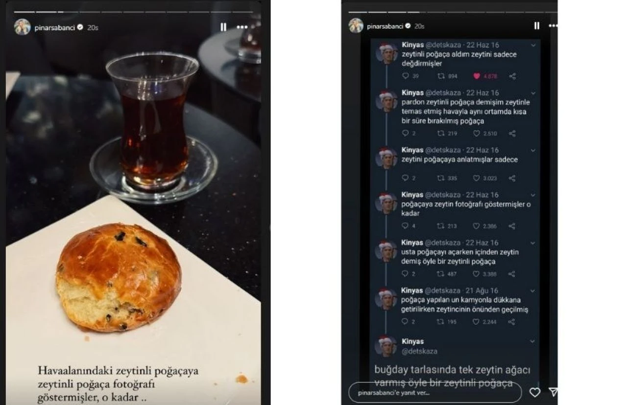 Pınar Sabancı'dan zeytinli poğaça isyanı