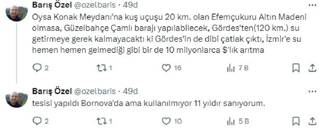 İzmir'deki su zammı Özgür Özel'in kardeşini isyan ettirdi 'Böyle mi yöneteceksiniz' - 3. Resim