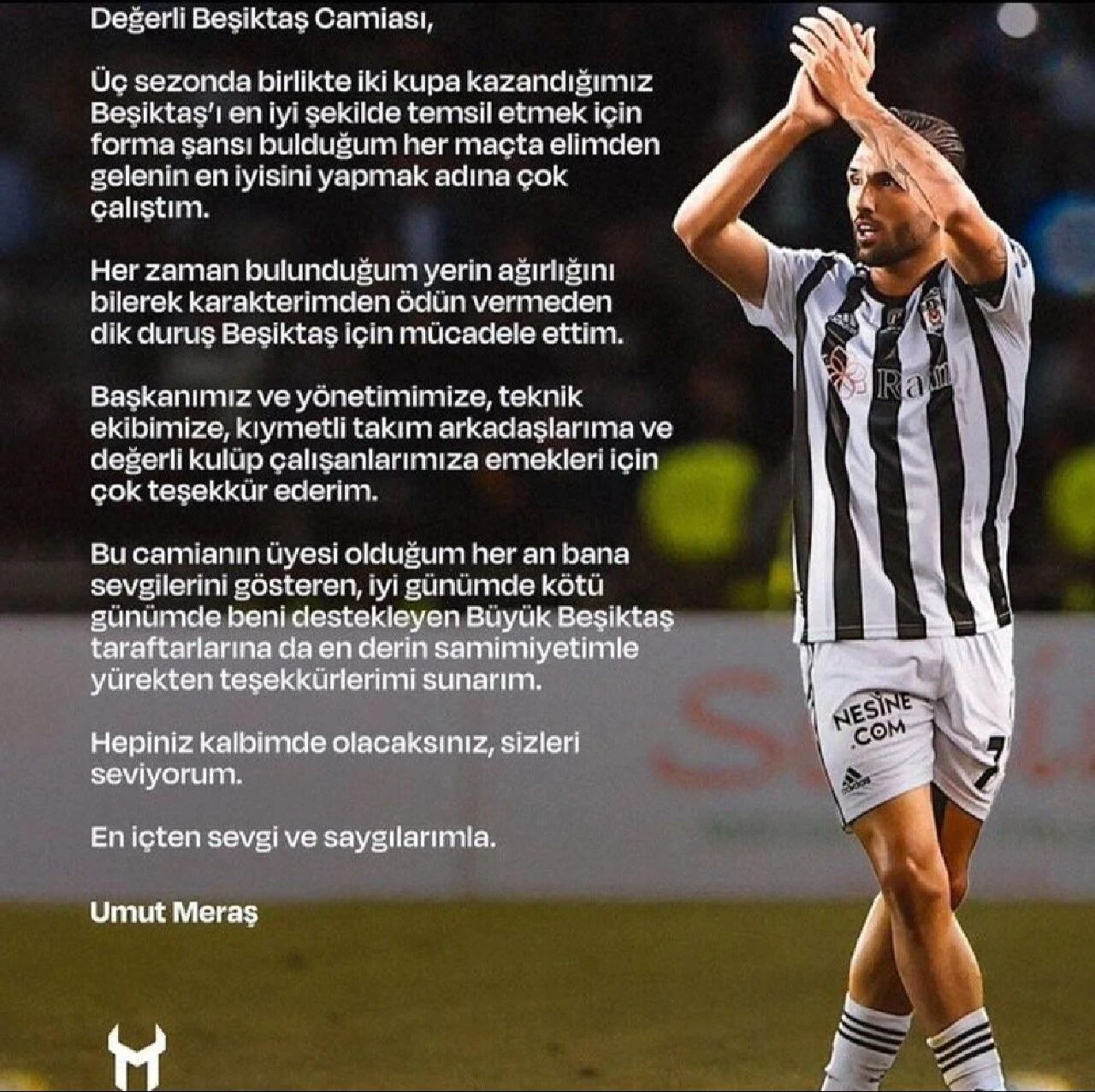 Beşiktaş'tan ayrılan Umut Meraş'ın yeni adresi belli oldu