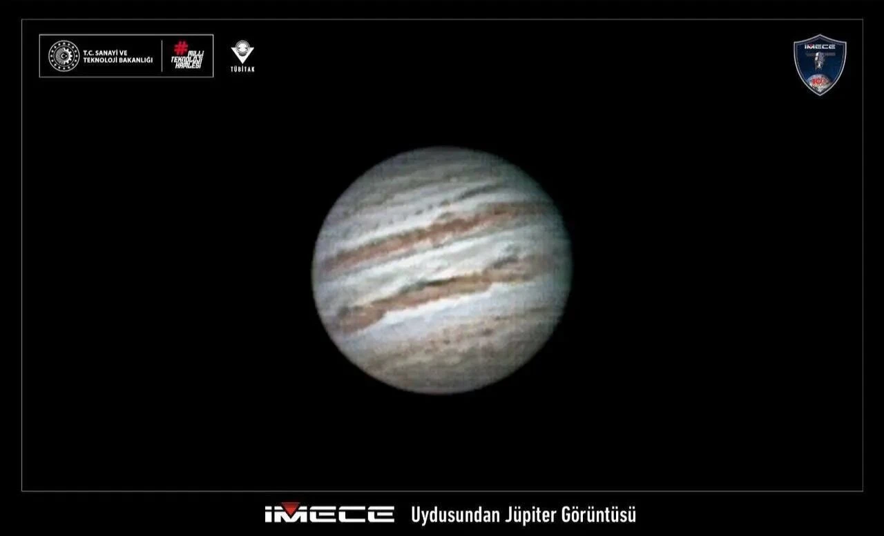 Yerli ve milli İMECE uydusu Jüpiter'i fotoğrafladı - 1. Resim