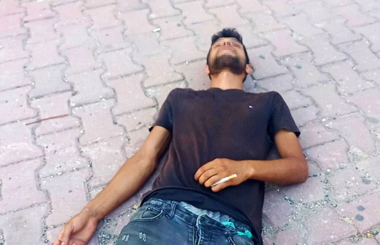 Uyuşturucu madde alan gencin hali yürek acıttı