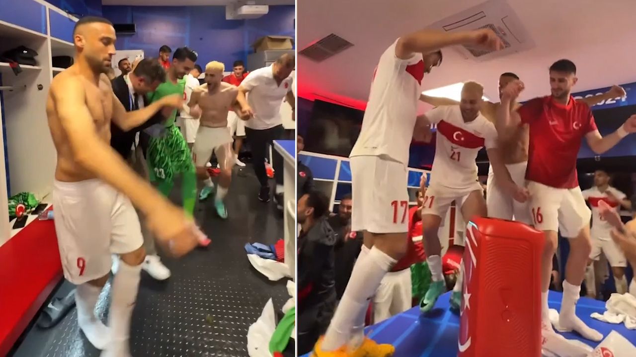 A Milli Takım soyunma odasında coştu! Avusturya zaferi sonrası horonlu kutlama - Futbol