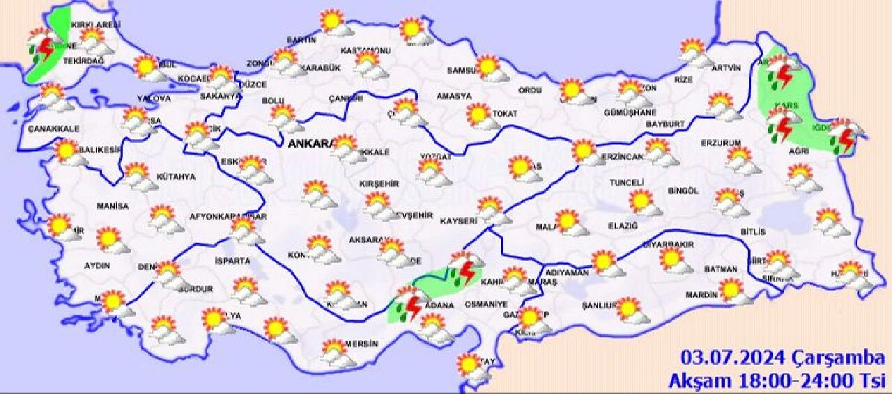 Meteoroloji'den 3 Temmuz hava durumu raporu! İstanbul için yağış uyarısı geldi! Saat verdiler