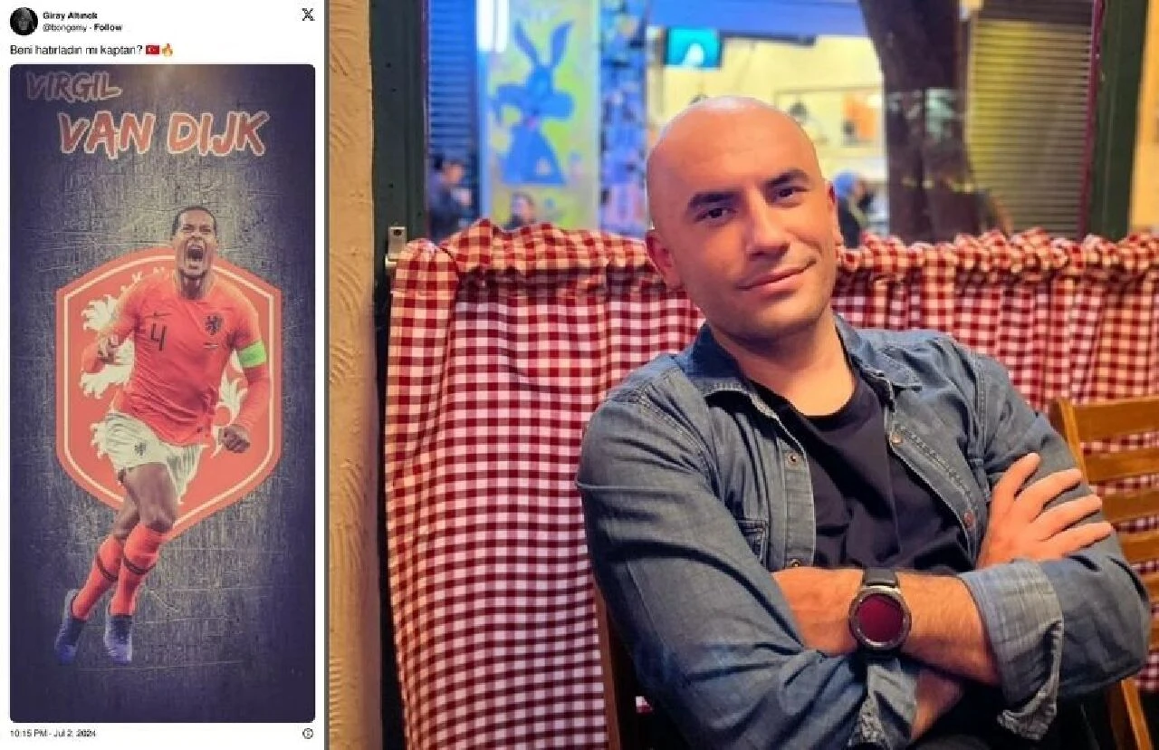 Prens dizisinin Giray Altınok'tan göndermeli paylaşım! Hollandalı futbolcu Van Dijk'i etiketledi