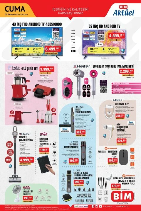 5 Temmuz 2024 BİM aktüel kataloğunda Skyjet, elektrikli bisiklet, katlanabilir bisiklet, Android Tv ve küçük ev aletleri yer aldı - 1. Resim