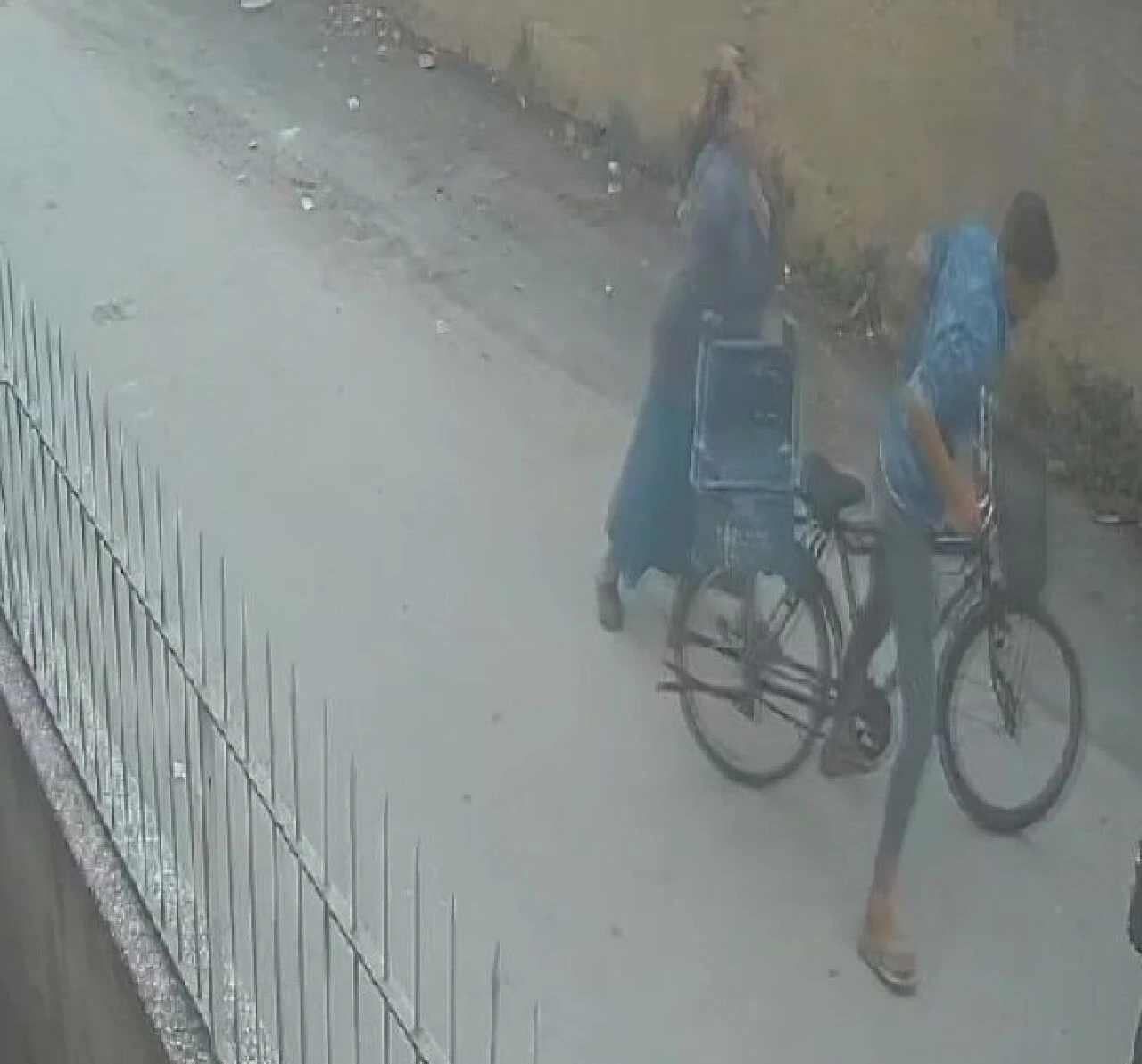 Kolyesini çalmak isteyen hırsızı ağaç dalıyla döve döve kaçırdı