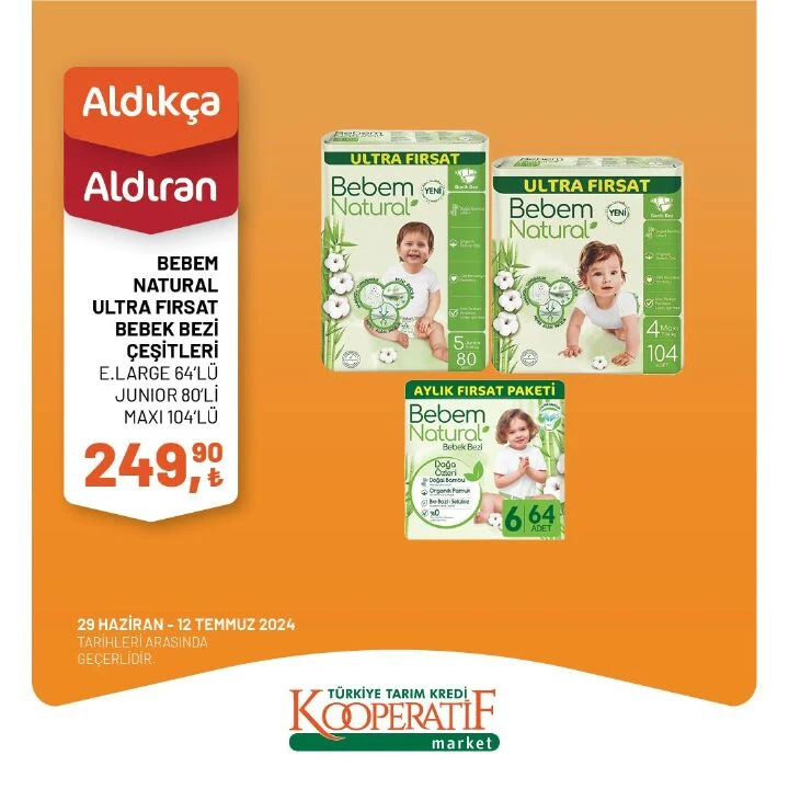 Tarım Kredi Kooperatif Marketlerde temmuz ayına özel indirim: 4-12 Temmuz fırsatları