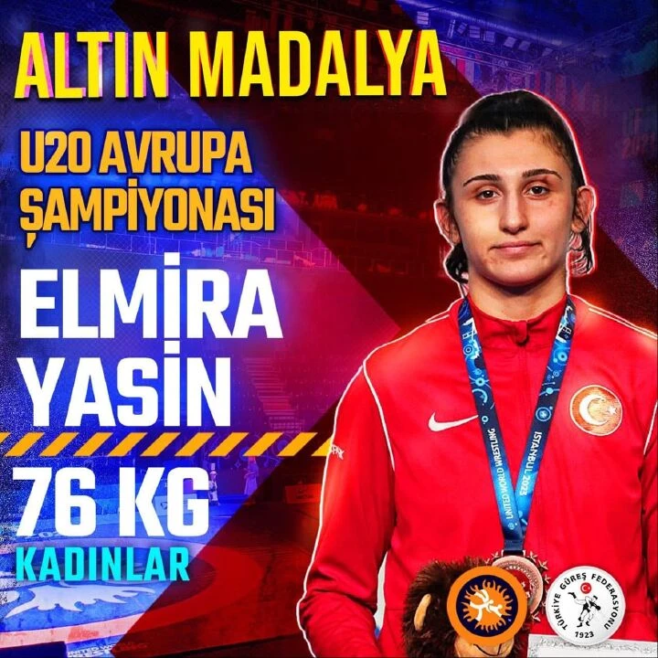 U20 Avrupa Güreş Şampiyonası’nda altın madalya Elmira Yasin'in oldu - 1. Resim