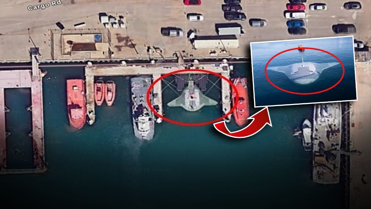 ABD'nin gizli silahı 'Hayalet Vatoz' Google Haritalar'da görüldü! Donanma hemen devreye girdi - Dünya