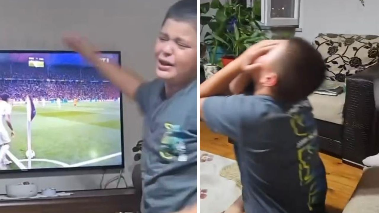 Küçük çocuk, Türkiye-Hollanda maçını gözyaşları içinde izledi - Gündem