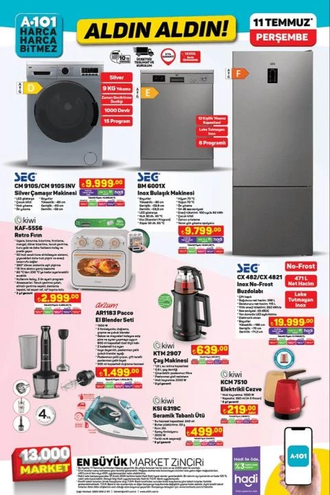 A101 11 Temmuz aktüel katalogu yayınlandı: Motorlu bisiklet, retro fırın ve küçük ev aletleri marketlerde yerini alıyor - 3. Resim