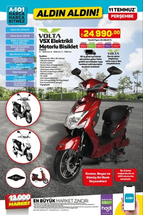 A101 11 Temmuz aktüel katalogu yayınlandı: Motorlu bisiklet, retro fırın ve küçük ev aletleri marketlerde yerini alıyor - 4. Resim