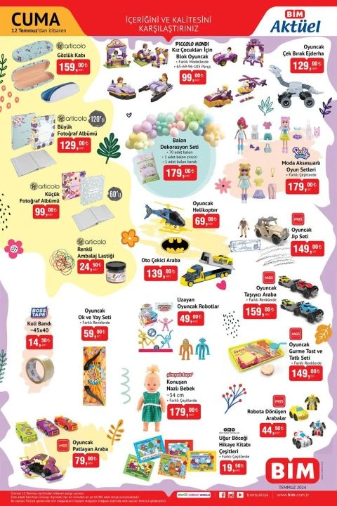 BİM 12 Temmuz aktüel kataloğunda elektrikli bisiklet, PS4, süpürge ve küçük ev aletleri gibi birçok ürün yer alıyor