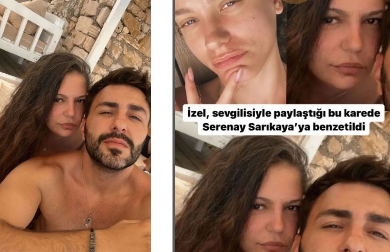 İzel, sevgilisiyle paylaştığı karede Serenay Sarıkaya’ya benzetildi! - 1. Resim