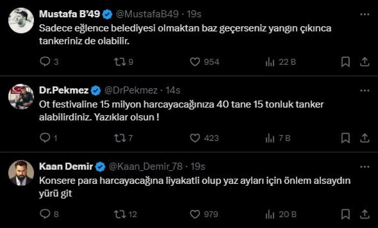Çeşme Belediye Başkanı Lal Denizli yangın faciasında halktan su tankeri istedi