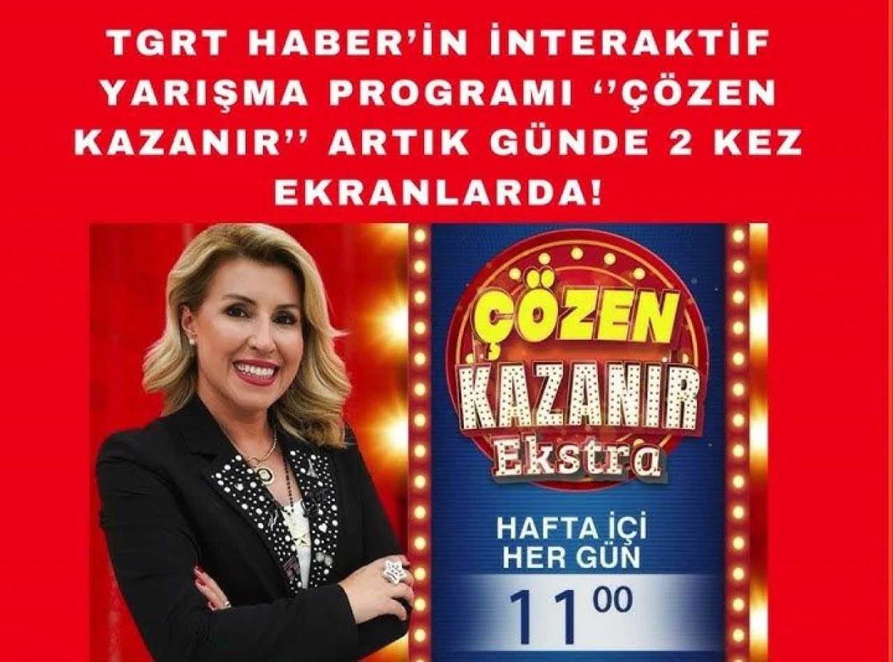 TGRT Haber ekranlarında yayınlanan Çözen Kazanır, hafta içi her gün ekranlarda - 3. Resim