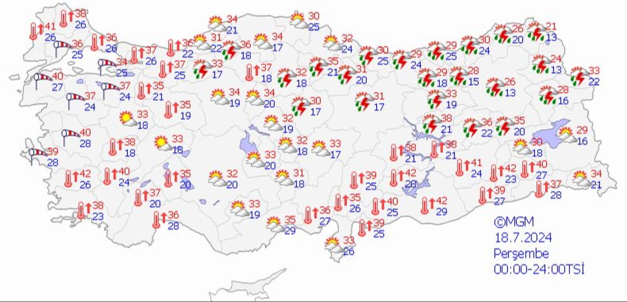 Sıcak hava etkisini artırıyor! Meteoroloji'den 18 Temmuz hava durumu raporu - 1. Resim