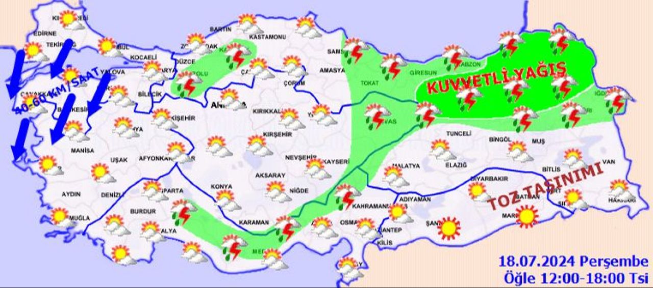 Sıcak hava etkisini artırıyor! Meteoroloji'den 18 Temmuz hava durumu raporu - 3. Resim