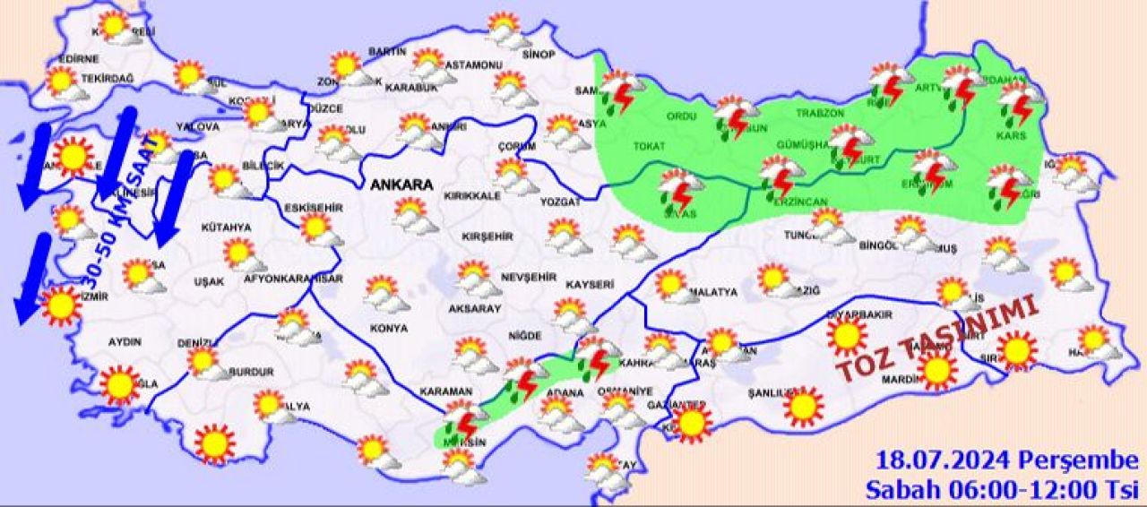 Sıcak hava etkisini artırıyor! Meteoroloji'den 18 Temmuz hava durumu raporu - 2. Resim