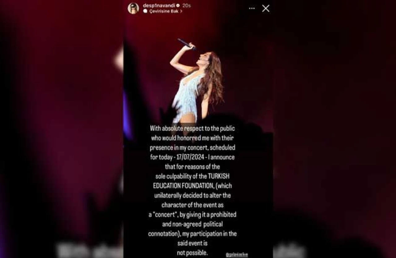 Türk bayrağı ve Atatürk resimlerini istemeyen Despina Vandi kendini savundu